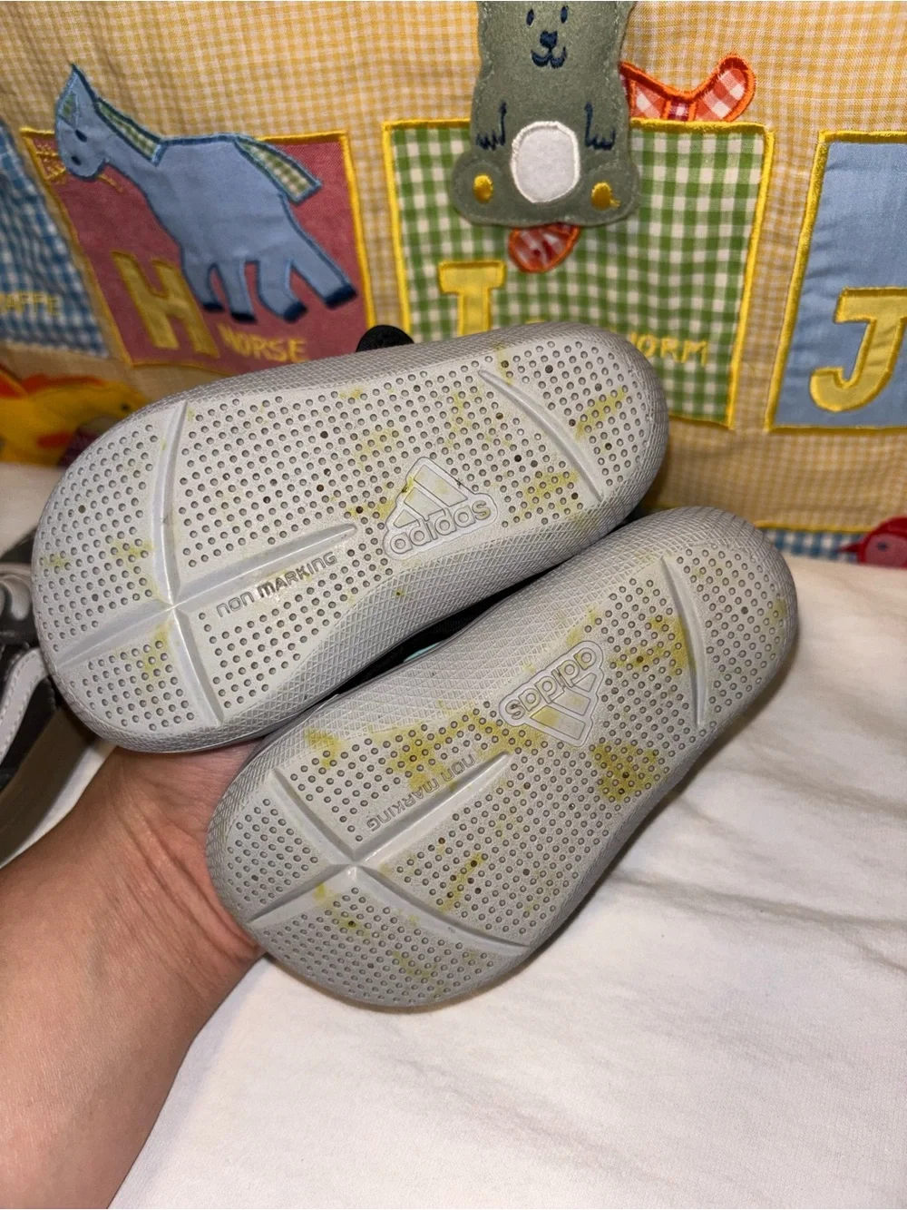adidas Black & Gray Kids Slip-On Athletic Sandels